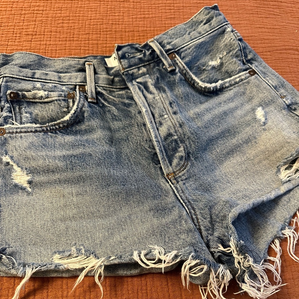AGOLDE Button Fly Cut-off Shorts - Picture 2 of 6